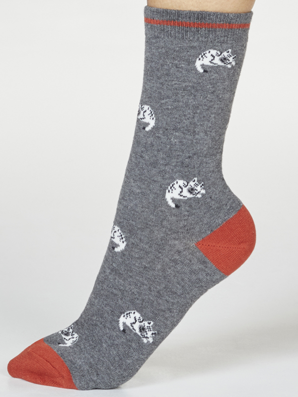 grey cat socks
